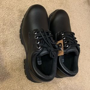 Black Nonslip Slip Water Resistant Shoes Cushion Insole Work Lifestyle Durable